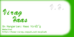 virag haas business card